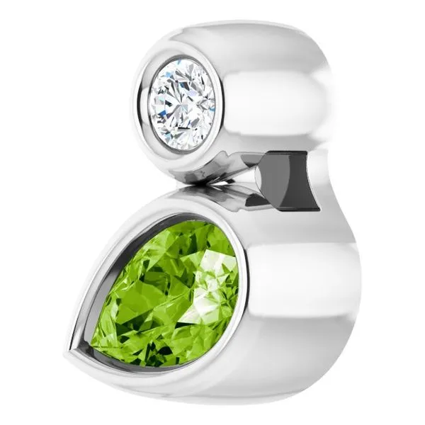 Bezel-Set Necklace or Slide Pendant Image 2 James & Williams Jewelers Berwyn, IL