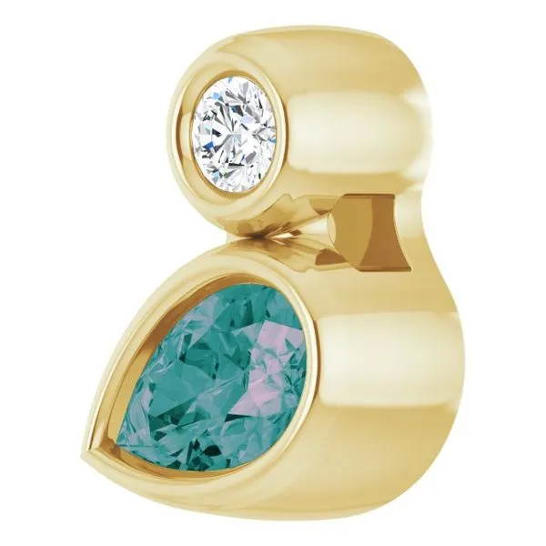 Bezel-Set Necklace or Slide Pendant Image 2 Rasmussen Jewelers Spanish Fork, UT