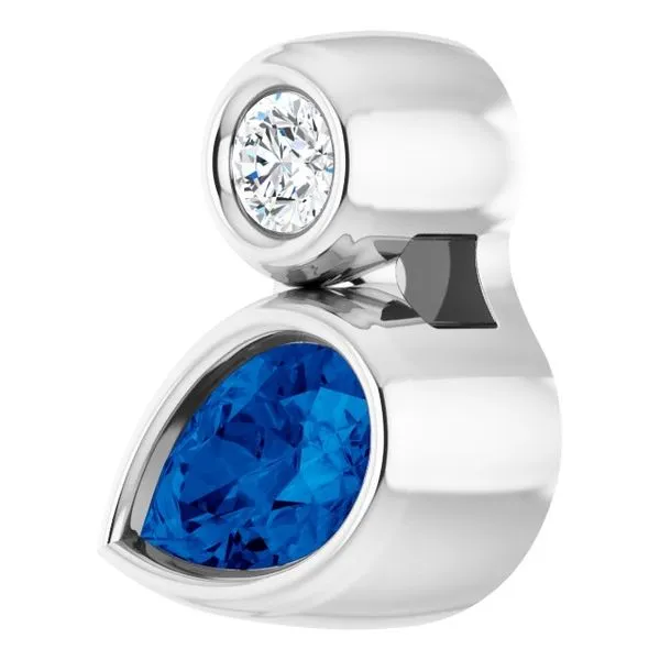 Bezel-Set Necklace or Slide Pendant Image 2 Rick's Jewelers California, MD