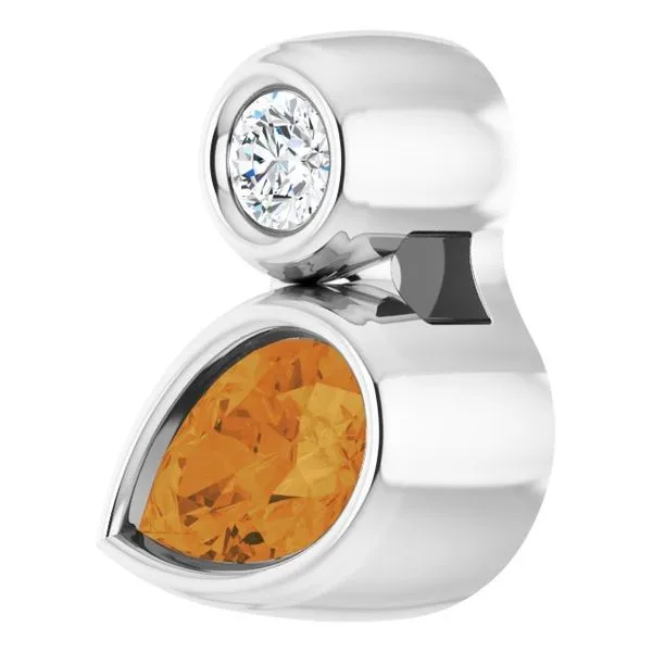 Bezel-Set Necklace or Slide Pendant Image 2 Rasmussen Jewelers Spanish Fork, UT