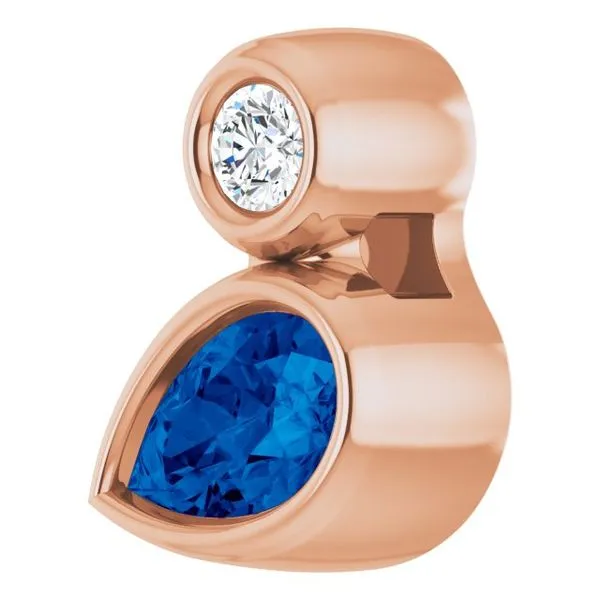 Bezel-Set Necklace or Slide Pendant Image 2 M. J. Thomas Jewelers, Ltd. Stratford, CT