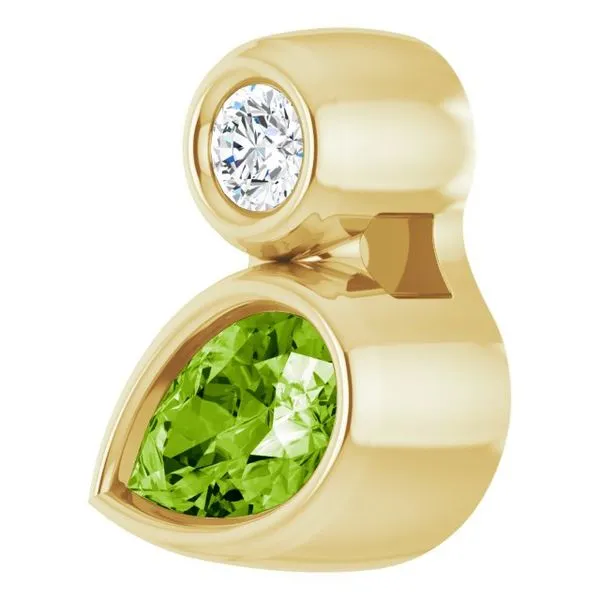 Bezel-Set Necklace or Slide Pendant Image 2 Diny's Jewelers Middleton, WI