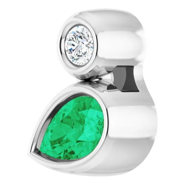 Bezel-Set Necklace or Slide Pendant Image 2 Hopman Jewelers Elkhart, IN