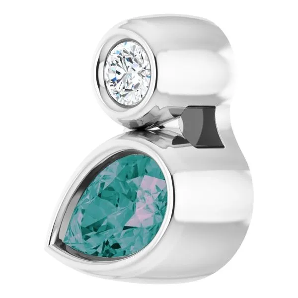 Bezel-Set Necklace or Slide Pendant Image 2 Rick's Jewelers California, MD