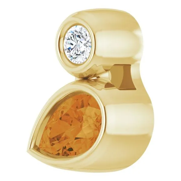 Bezel-Set Necklace or Slide Pendant Image 2 Hopman Jewelers Elkhart, IN