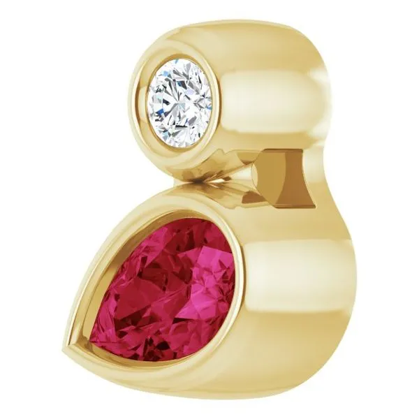 Bezel-Set Necklace or Slide Pendant Image 2 Rick's Jewelers California, MD