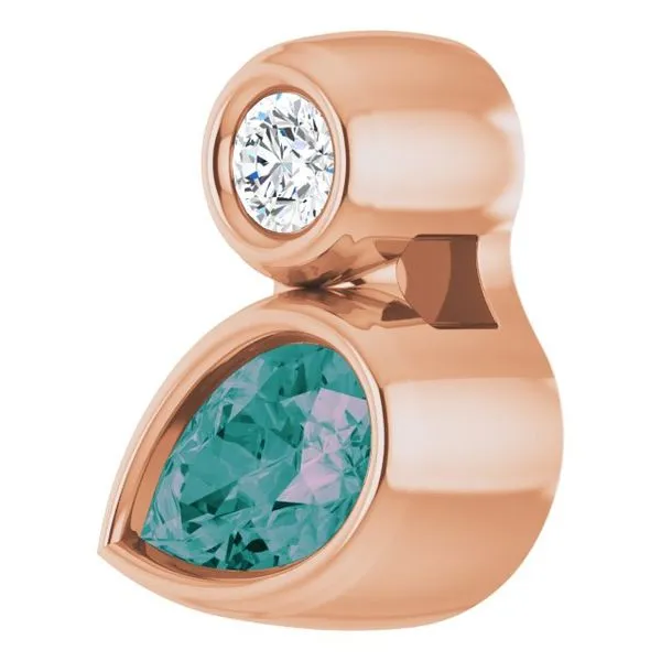 Bezel-Set Necklace or Slide Pendant Image 2 Rick's Jewelers California, MD