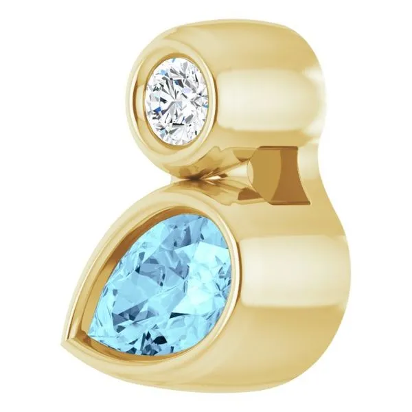 Bezel-Set Necklace or Slide Pendant Image 2 Cherry Street Jewelers Tulsa, OK