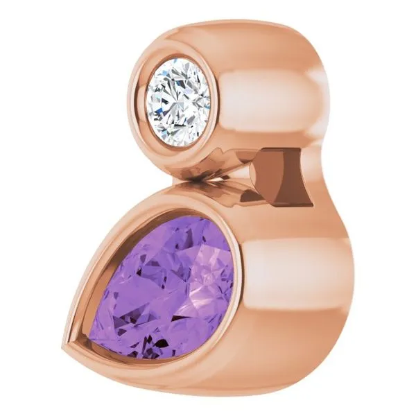 Bezel-Set Necklace or Slide Pendant Image 2 Delfine's Jewelry Charleston, WV