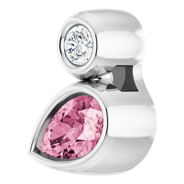 Bezel-Set Necklace or Slide Pendant Image 2 Rick's Jewelers California, MD