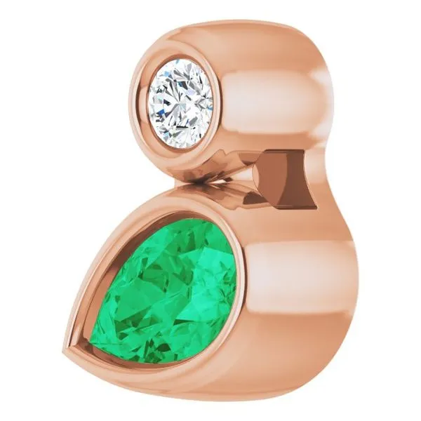 Bezel-Set Necklace or Slide Pendant Image 2 James & Williams Jewelers Berwyn, IL