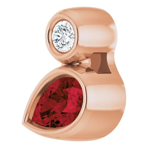 Bezel-Set Necklace or Slide Pendant Image 2 Cherry Street Jewelers Tulsa, OK