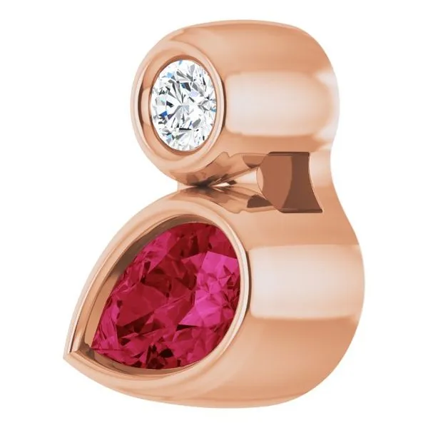 Bezel-Set Necklace or Slide Pendant Image 2 Rick's Jewelers California, MD