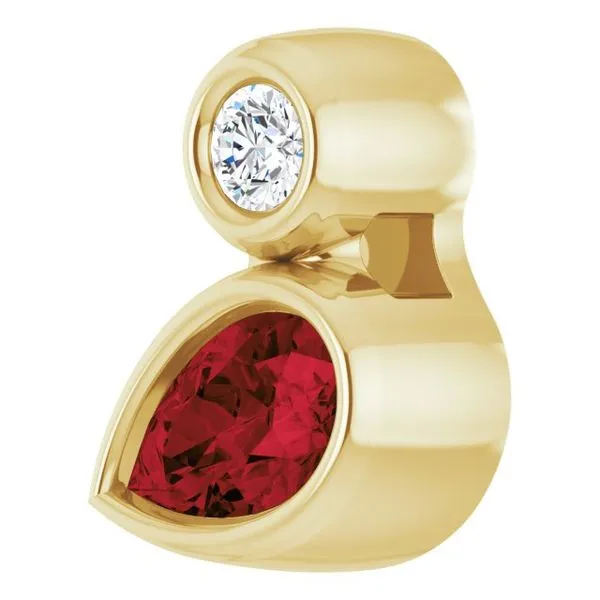 Bezel-Set Necklace or Slide Pendant Image 2 Milan's Jewelry Inc Sarasota, FL