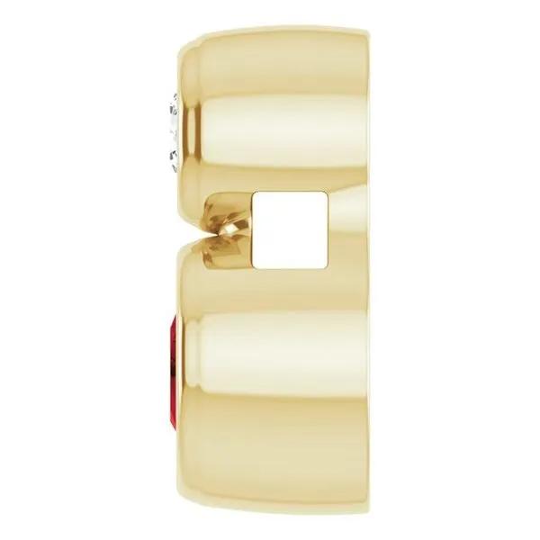 Bezel-Set Necklace or Slide Pendant Image 3 Milan's Jewelry Inc Sarasota, FL