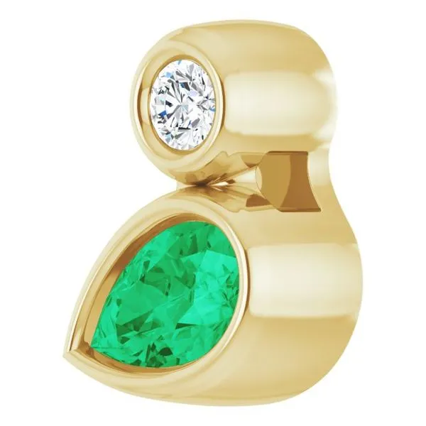 Bezel-Set Necklace or Slide Pendant Image 2 Delfine's Jewelry Charleston, WV