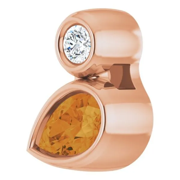 Bezel-Set Necklace or Slide Pendant Image 2 Milan's Jewelry Inc Sarasota, FL