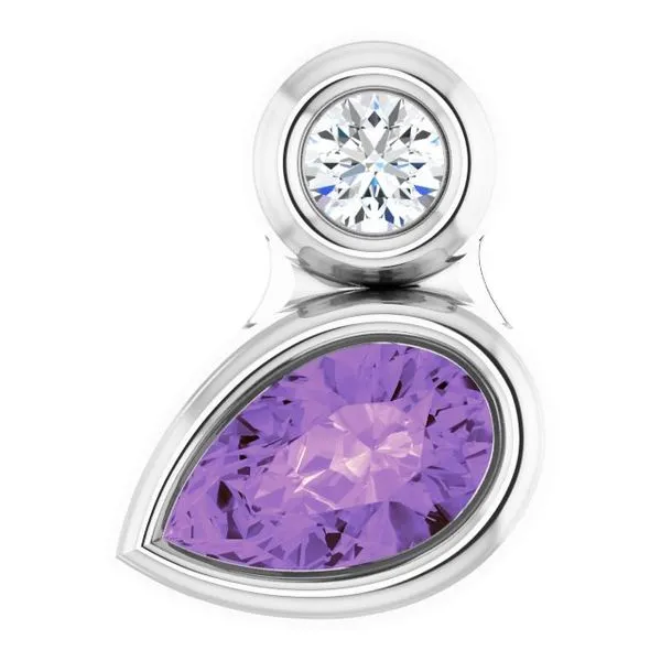 Bezel-Set Necklace or Slide Pendant J. Meredith Jewelers Delafield, WI