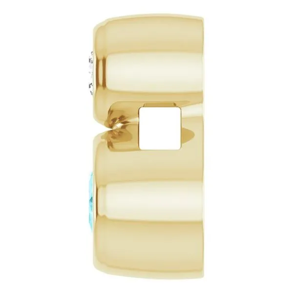 Bezel-Set Necklace or Slide Pendant Image 3 Milan's Jewelry Inc Sarasota, FL