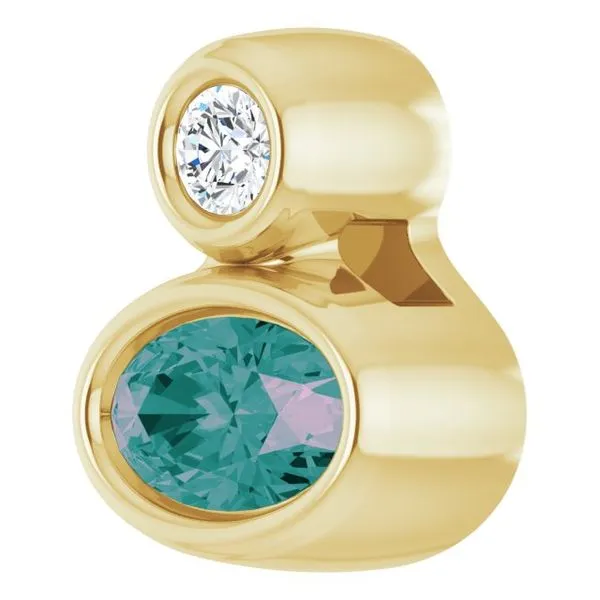 Bezel-Set Necklace or Slide Pendant Image 2 Hopman Jewelers Elkhart, IN