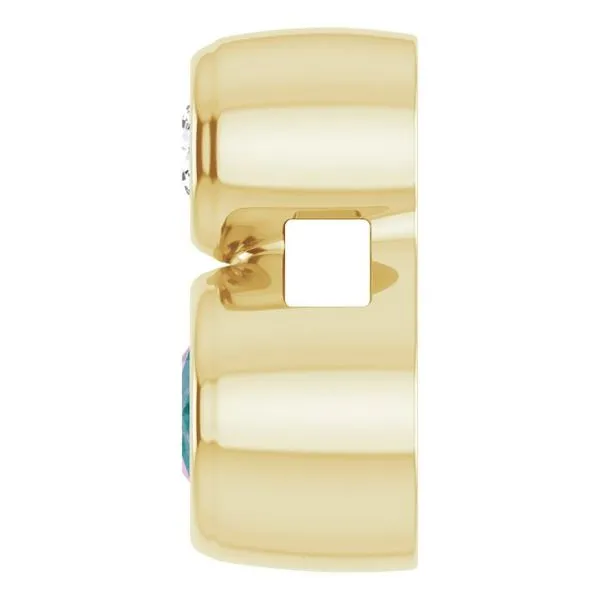 Bezel-Set Necklace or Slide Pendant Image 3 Hopman Jewelers Elkhart, IN