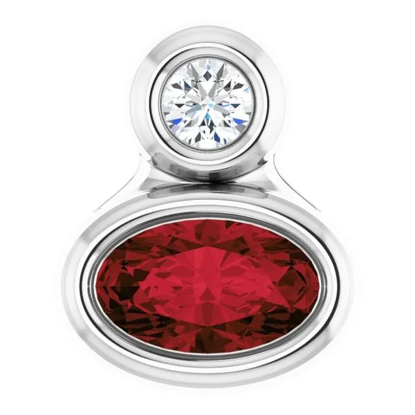 Bezel-Set Necklace or Slide Pendant James & Williams Jewelers Berwyn, IL