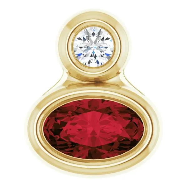 Bezel-Set Necklace or Slide Pendant Delfine's Jewelry Charleston, WV