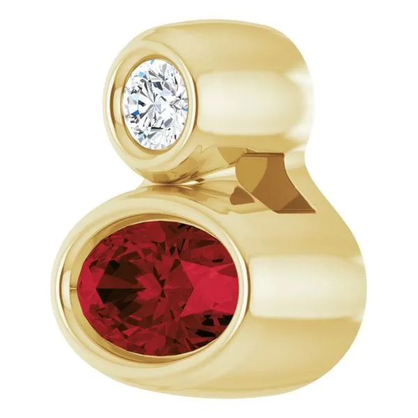 Bezel-Set Necklace or Slide Pendant Image 2 Milan's Jewelry Inc Sarasota, FL