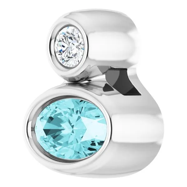 Bezel-Set Necklace or Slide Pendant Image 2 Milan's Jewelry Inc Sarasota, FL