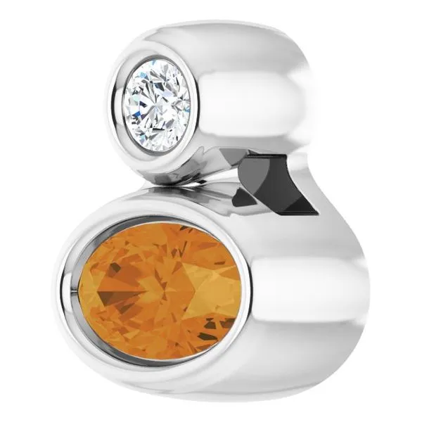 Bezel-Set Necklace or Slide Pendant Image 2 Delfine's Jewelry Charleston, WV