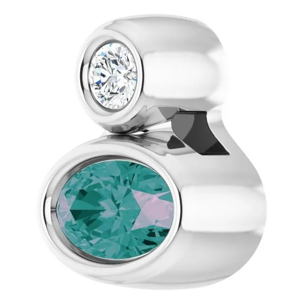 Bezel-Set Necklace or Slide Pendant Image 2 Cherry Street Jewelers Tulsa, OK