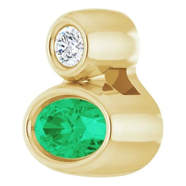 Bezel-Set Necklace or Slide Pendant Image 2 Delfine's Jewelry Charleston, WV