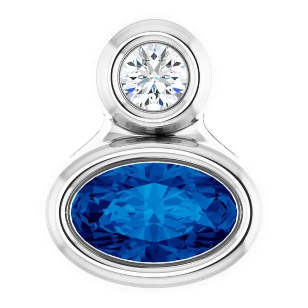 Bezel-Set Necklace or Slide Pendant Long Jewelers Chesapeake, VA