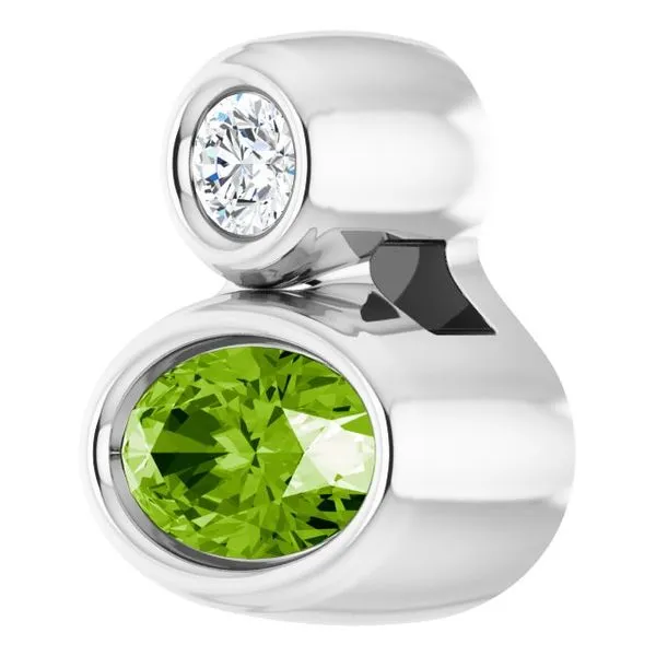 Bezel-Set Necklace or Slide Pendant Image 2 Delfine's Jewelry Charleston, WV