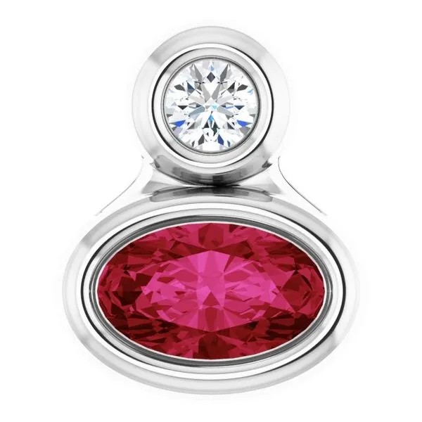 Bezel-Set Necklace or Slide Pendant Henry B. Ball Jewelers Canton, OH