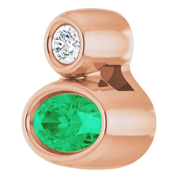 Bezel-Set Necklace or Slide Pendant Image 2 Delfine's Jewelry Charleston, WV