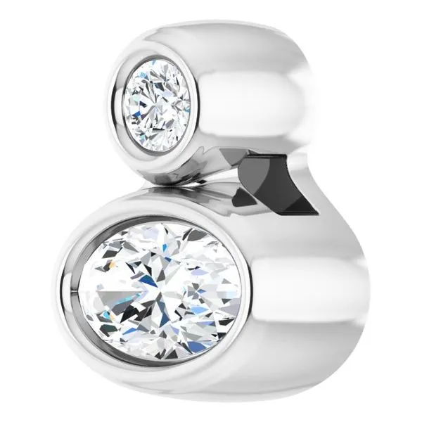 Bezel-Set Necklace or Slide Pendant Image 2 James & Williams Jewelers Berwyn, IL