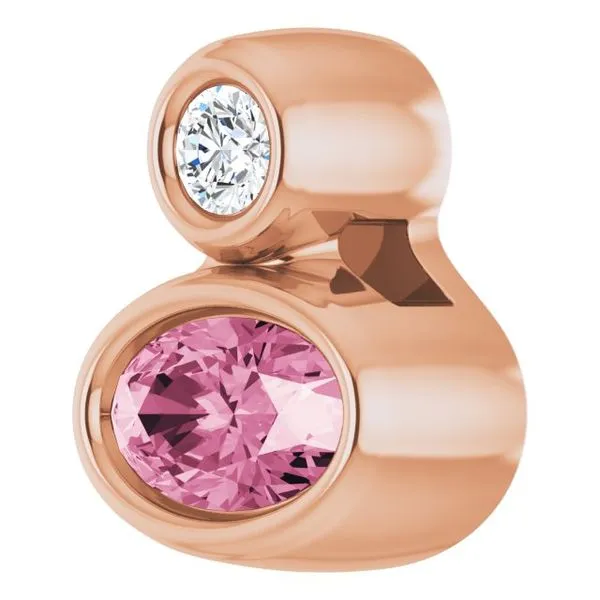 Bezel-Set Necklace or Slide Pendant Image 2 Rick's Jewelers California, MD