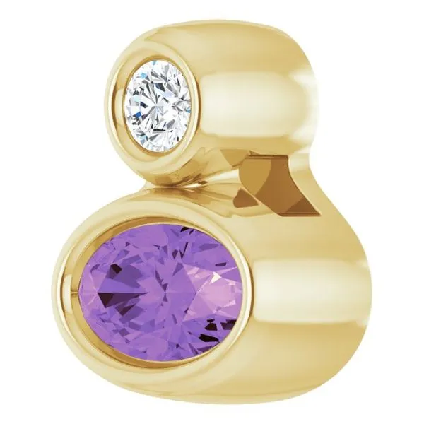 Bezel-Set Necklace or Slide Pendant Image 2 Rasmussen Jewelers Spanish Fork, UT