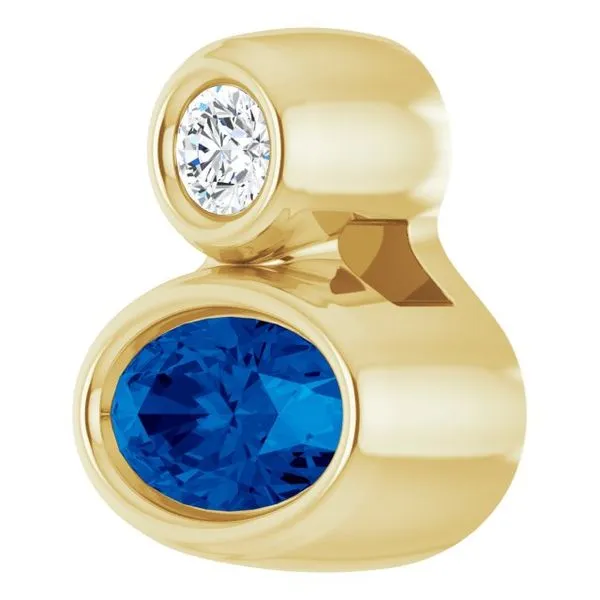 Bezel-Set Necklace or Slide Pendant Image 2 James & Williams Jewelers Berwyn, IL