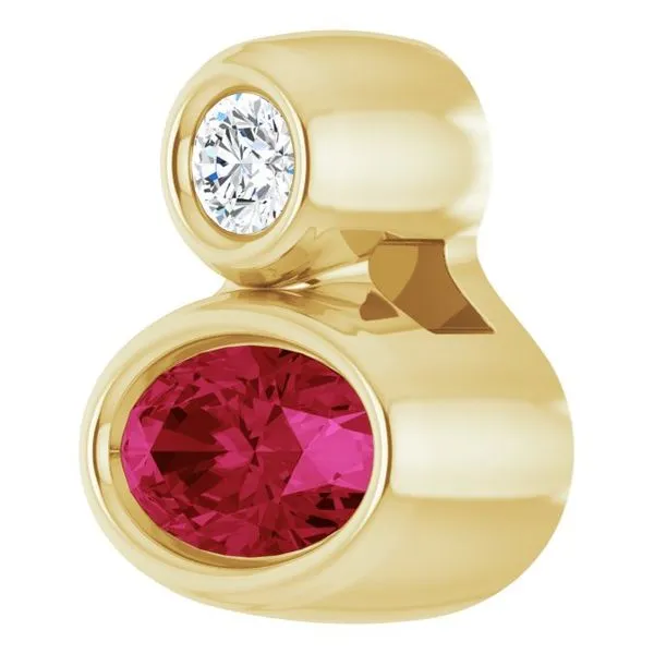 Bezel-Set Necklace or Slide Pendant Image 2 Cherry Street Jewelers Tulsa, OK