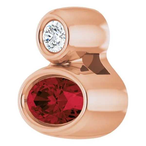 Bezel-Set Necklace or Slide Pendant Image 2 Rick's Jewelers California, MD