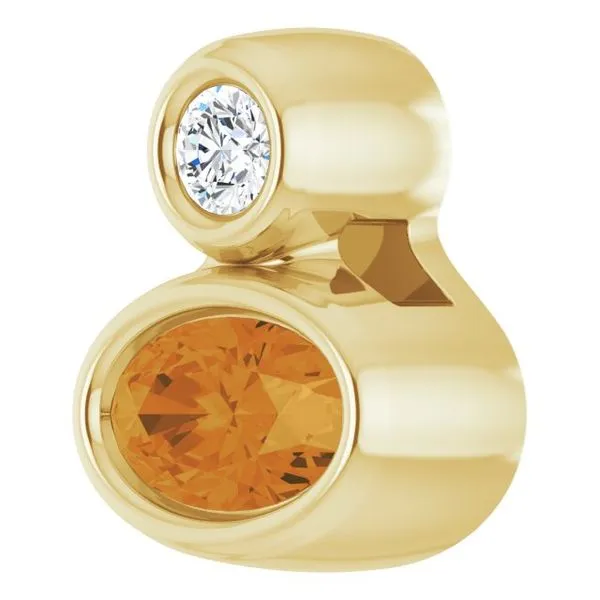 Bezel-Set Necklace or Slide Pendant Image 2 Diny's Jewelers Middleton, WI