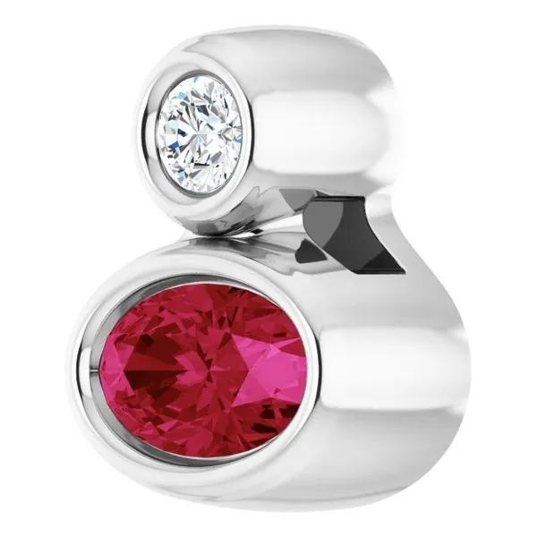 Bezel-Set Necklace or Slide Pendant Image 2 Rasmussen Jewelers Spanish Fork, UT