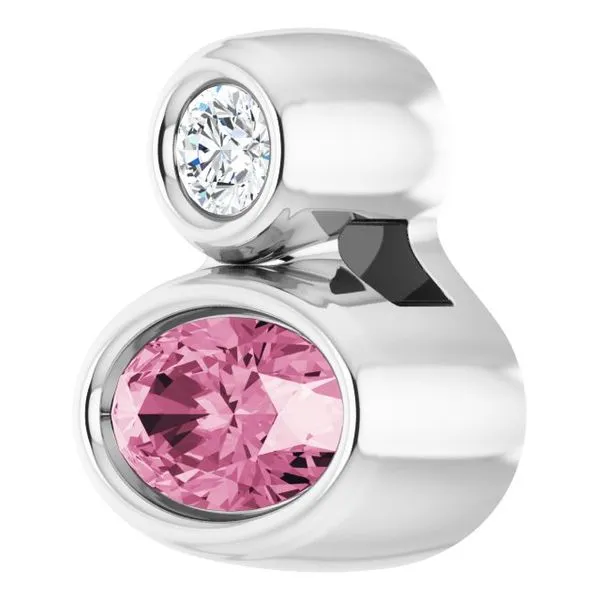 Bezel-Set Necklace or Slide Pendant Image 2 James & Williams Jewelers Berwyn, IL