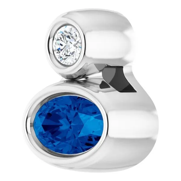 Bezel-Set Necklace or Slide Pendant Image 2 Milan's Jewelry Inc Sarasota, FL