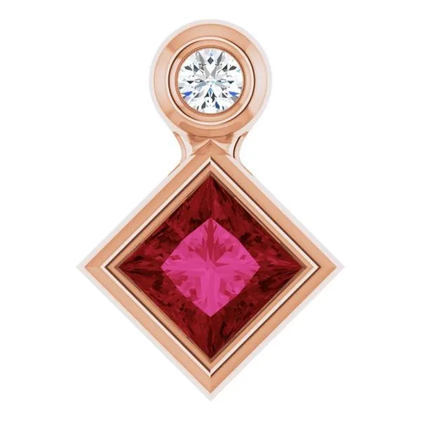 Bezel-Set Necklace or Slide Pendant Delfine's Jewelry Charleston, WV