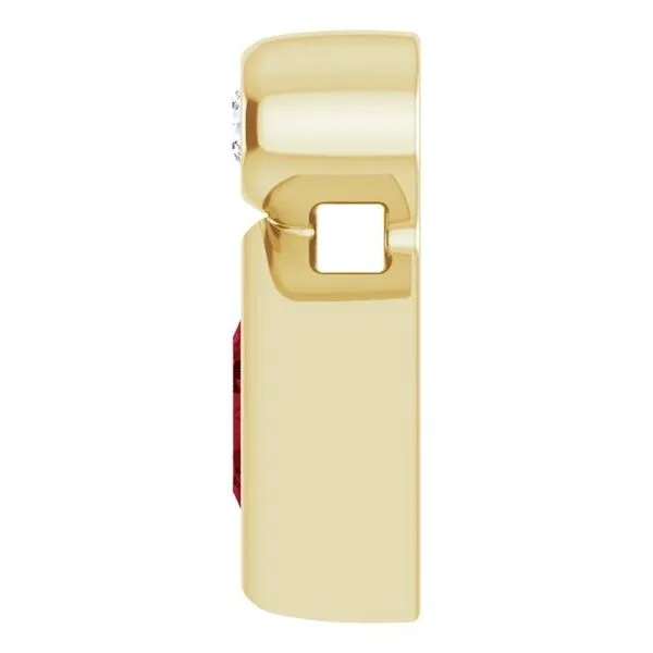 Bezel-Set Necklace or Slide Pendant Image 3 Milan's Jewelry Inc Sarasota, FL