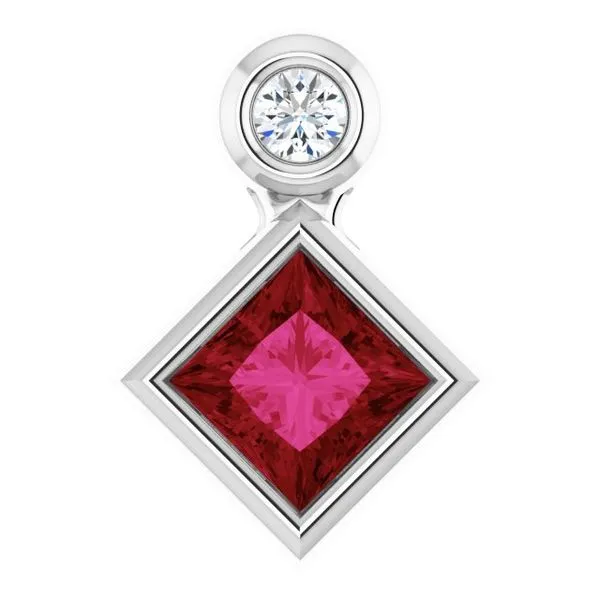 Bezel-Set Necklace or Slide Pendant James & Williams Jewelers Berwyn, IL