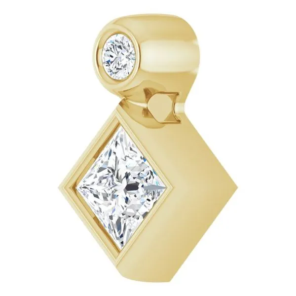 Bezel-Set Necklace or Slide Pendant Image 2 Cherry Street Jewelers Tulsa, OK